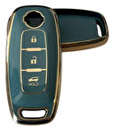 Nissan Yeni Kasa Uyumlu Qashqai  X-Trail Juke Smart Kumanda Anahtar Kılıfı Oto Anahtarlık TURKUAZ