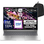 Hp Probook 460 G11 Intel Core Ultra 7 155U Ddr5 32GB 4tb SSD Intel® Aı Boost 16" Wuxga IPS Windows 11 Pro Taşınabilir Bilgisayar A23BCEAP12 + Zetta Çanta