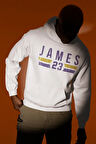 James 23 Basketbolcu Yazılı Unisex Oversize Hoodie
