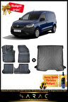Renault Express VAN 2021 Sonrası Araca Özel 3D Havuzlu Paspas & Bagaj Havuzu Seti+(HEDİYELİ!)
