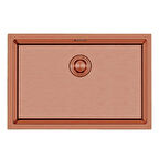 Crauf Stella 4454 PVD Bakır 50x40 El Yapımı Paslanmaz Çelik Mutfak Eviyesi