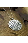 Kadın Gümüş Kolye - Hz Süleyman Mührü 925 Ayar Gümüş Kolye