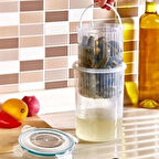 İpek Yıldızı® Zeytin Turşu Sebze Yıkama Kutusu Klipsli Kapaklı Saklama Kabı