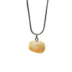 Kalsit Doğal Taşı Zincirli El Yapımı Kolye Uç: 1,5 cm Zincir: 20 cm Kutulu