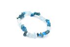 DOĞAL KIRIK TAŞ AKUAMARİN VE APATİT BİLEKLİK 1.KALİTE