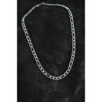 316L Çelik Kalın Figaro Zincir Model Gümüş Renk Erkek Kolye