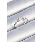 Pirinç Gümüş Renk Zirkon Taş Detay Yıldız Model Kadın Yüzük