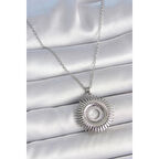 316L Çelik Gümüş Renk Zincir Zirkon Taşlı Nova Yıldız Model Kadın Kolye