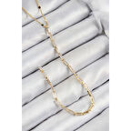 Pirinç Zirkon Taşlı Model Gold Renk Y Kolye