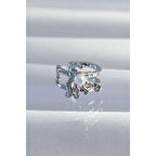 Pirinç Gümüş Renk İncili Ahtapot Earcuff Küpe