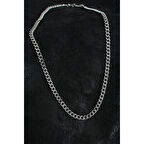 316L Çelik Klasik Zincir Model Gümüş Renk Erkek Kolye