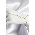 Pirinç Zirkon Taşlı Sallantılı Model Gold Renk Kadın Şahmeran