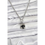 316L Çelik Zincir Gümüş Renk Vintage Model Kadın Kolye