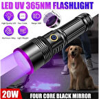 Uv 20w Şarjlı 26650 Pilli Profesyonel El Feneri