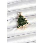Çam Ağacı Model Yılbaşı Temalı Broş