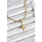 316L Çelik Zincir Gold Renk Kutup Yıldızı Model Kadın Kolye