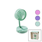 MİNİ FAN W-1630-A SDR-B07 M.ÜSTÜ VANTİLATÖR USB ŞARJLI KATLANIR FAN=12.5CM - AYAK=12.5CM 180 DERECE AYARLI TELEFONLUKLU (5365)