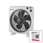 12 İNÇ  KUTU FAN  VANTİLATÖR  3 KADEME HIZ   5 PLASTİK KANAT  40W   60DK.ZAMAN AYARLI  MTR-F620 (5365)