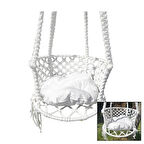 İPEK HAMAK DAVUL SALINCAK  MİNDERLİ   ÇAP:60CM   150KG.TAŞIMA KAPASİTESİ   1-ASMA HALATI - 1-ÇELİK DUBEL (5365)