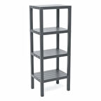 4 RAFLI GRİ MODÜLER ÜNİTE PLASTİK 38x29x100 cm (5365)