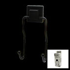 SİYAH - 2Lİ METAL SARKIK ASKI KARE GÜÇLÜ YAPIŞKANLI 8X9X19CM (5365)