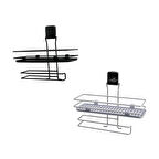 METAL MİX : SİYAH - KROM ROZA RAFLI KAĞIT HAVLULUK YAPIŞKANLI MONTAJ - PLS RAF (5365)