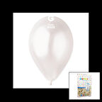GM-110-28 METALİK - BEYAZ BALON 11&amp;apos;&amp;apos; - 28CM - 100 PARÇA (5365)