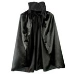 Siyah Renk Yakalı Halloween Pelerini 90 cm (5365)