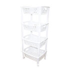 4 KATLI SEPET DÜZENLEYİCİ - RAF ÜNİTESİ TEKERLEKLİ 400X295X960MM (5365)