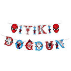 ÖRÜMCEK ADAM KARAKTERLİ İYİ Kİ DOĞDUN BANNER