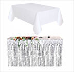 BEYAZ MASA ÖRTÜSÜ VE GÜMÜŞ MASA ETEĞİ