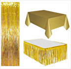3 PARÇA GOLD MASA ÖRTÜSÜ, GOLD MASA ETEĞİ, GOLD ARKA FON