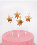 4'lü Yıldız Gold Mum