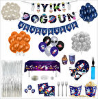 UZAY TEMALI 24 KİŞİLİK FULL DOĞUM GÜNÜ SETİ