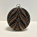 Uretti - Sefa 4419 - El Nakışı Tel Kırma Abiye Çanta - Siyah