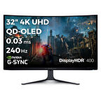 Dell Alienware AW3225QF 32 4K UHD 3840x2160 240Hz 0.03 ms HDMI DP Type-C HDR 400 G-Sync QD OLED Gaming Monitör