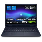 Dell Alienware 16 Aurora Intel Core 9-270H 32GB DDR5 2TB SSD RTX5070 8GB 115W 16 inç 2K WQXGA 120Hz WVA W11 Home Gaming Laptop (AC16250-C932157Wv1)