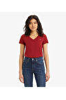 Levi's Kadın V Yaka Bordo T-shirt - A3170-0026