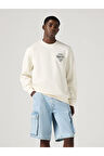 Levi's Erkek Relaxed Graphic Beyaz Sweatshirt - 38712-0457