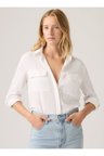 Levi's Kadın Düğmeli Uzun Kollu Beyaz Gömlek - 005NJ-0002