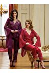 Kadın Mor 3’li Saten Pijama Takımı 5958