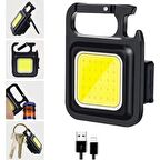 LED Mini Anahtarlık Fener Şarjlı Kamp Balıkçı Tamirci Için Çalışma Feneri Çok Fonksiyonlu Taşınabilir Işık