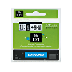 Dymo D1 Şerit Standart 6 MMx7 MT Beyaz Üzerine Siyah 43613