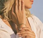 Kadın Vintage Zincir Bileklik Gold Çelik Üzeri Altın Kapalam 2 Yıl Garanti Belgeli