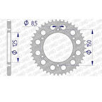 AFAM KTM 690 Duke Alüminyum Arka Dişli 72304N-40