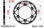 AFAM REAR STEEL SPROCKET 14206SLK-51
