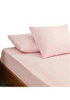 Çift Kişilik Lastikli Çarşaf  Seti + Yastık Kılıfı Pudra