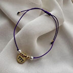 Uretti - Ayşe 5609 - 6545 El Yapımı Sayı Sekanslı 777 Bileklik - Mor