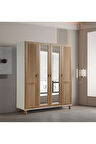PEMA HOME Favori %100 Mdf Membran 4 Kapaklı Dolap Gardırop