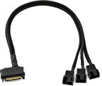 4597 Sata Power To Fan Çevirici 3 Port Y Pin PWM Çoklayıcı Splitter Fan Kablosu